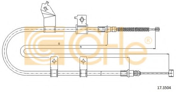 17.3504 COFLE Cable, parking brake