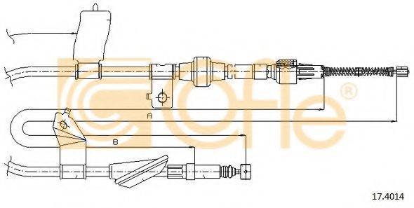 17.4014 COFLE Cable, parking brake