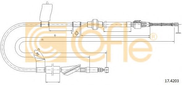 17.4203 COFLE Cable, parking brake