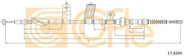 17.4204 COFLE Cable, parking brake