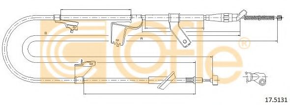 17.5131 COFLE Cable, parking brake