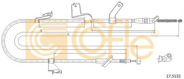 17.5132 COFLE Cable, parking brake