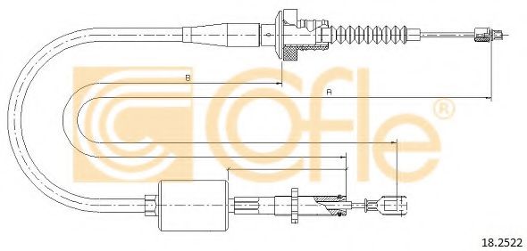 18.2522 COFLE Clutch Cable