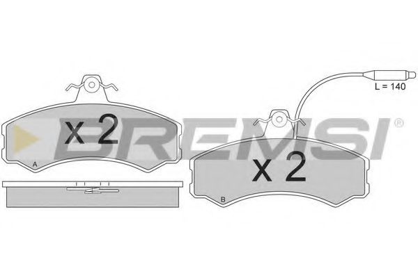 BP2196 BREMSI Brake System Brake Pad Set, disc brake