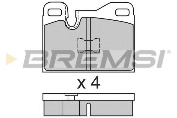 BP2555 BREMSI Bremsanlage Bremsbelagsatz, Scheibenbremse