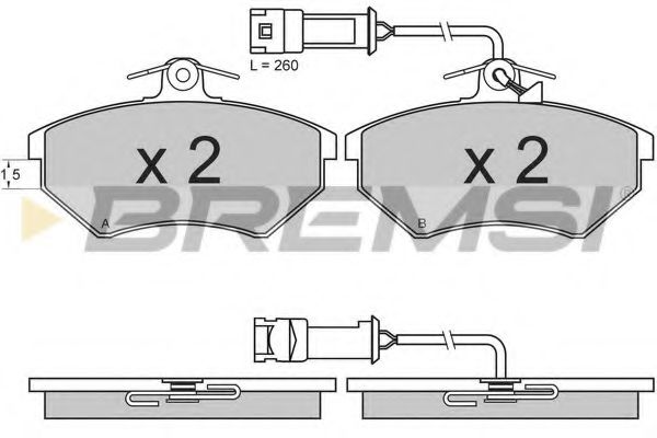 BP2643 BREMSI Brake Pad Set, disc brake