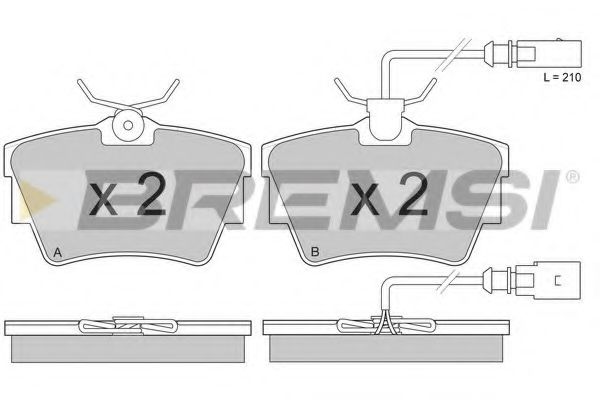 BP2867 BREMSI Brake System Brake Pad Set, disc brake