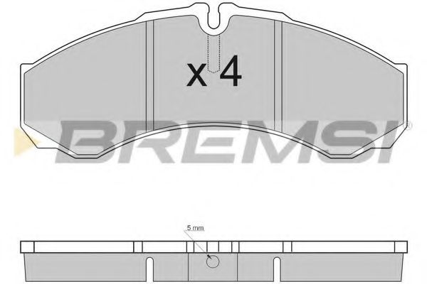 BP2925 BREMSI Brake Pad Set, disc brake