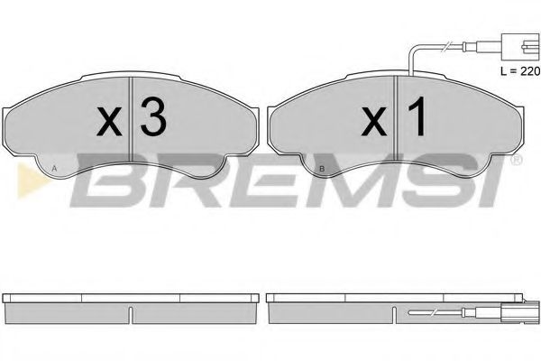 BP2998 BREMSI Brake System Brake Pad Set, disc brake