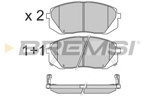 BP3358 BREMSI Brake Pad Set, disc brake