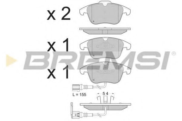 BP3394 BREMSI Brake System Brake Pad Set, disc brake