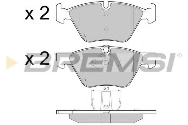 BP3488 BREMSI Brake Pad Set, disc brake