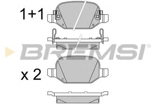 BP3524 BREMSI Brake Pad Set, disc brake