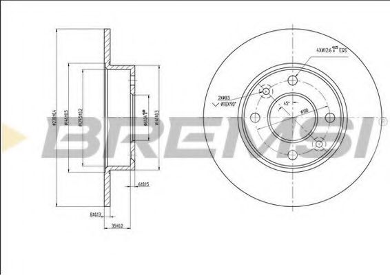 DBA070S bremsi Brake System Brake Disc