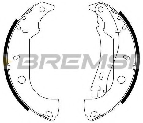 GF0171 BREMSI Brake System Brake Shoe Set
