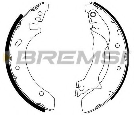 GF0228 BREMSI Brake Shoe Set
