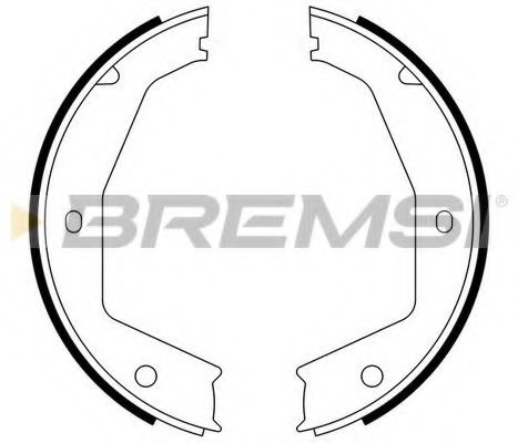 GF0397 BREMSI Brake Shoe Set, parking brake