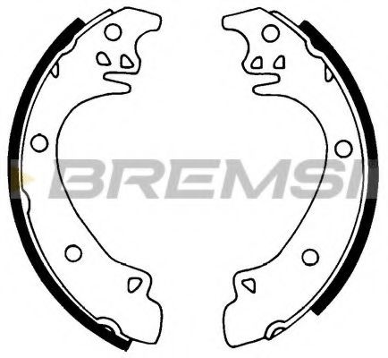 GF0444 BREMSI Bremsanlage Bremsbackensatz