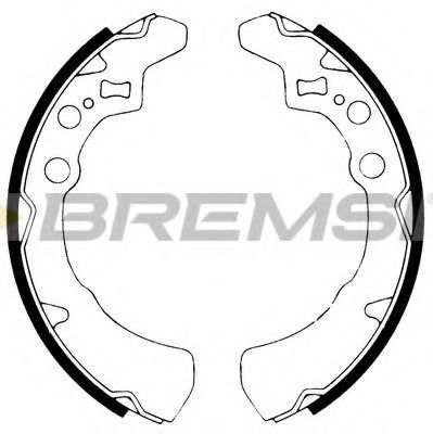 GF0671 BREMSI Brake Shoe Set