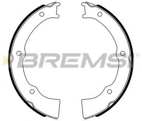 GF0726 BREMSI Bremsanlage Bremsbackensatz, Feststellbremse