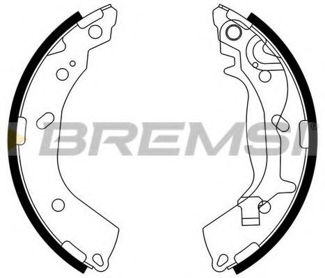 GF0745 BREMSI Brake Shoe Set