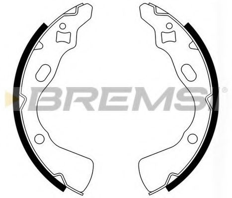 GF0770 BREMSI Brake Shoe Set