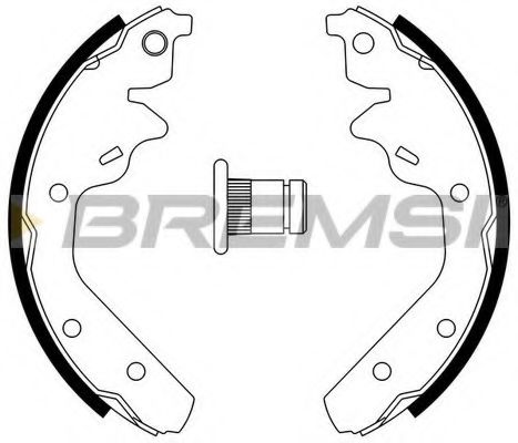 GF4519 BREMSI Brake System Brake Shoe Set, parking brake