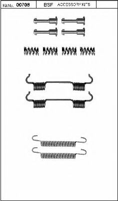 00708 BSF Accessory Kit, parking brake shoes
