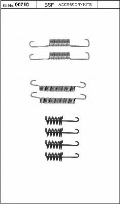 00710 BSF Accessory Kit, parking brake shoes