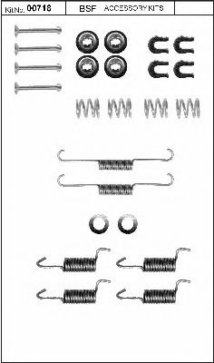 00718 BSF Accessory Kit, parking brake shoes