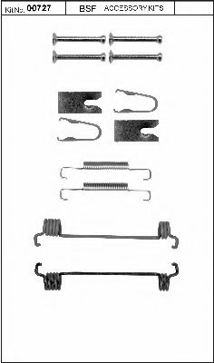 00727 BSF Accessory Kit, parking brake shoes
