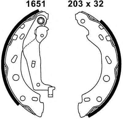 6398 BSF Brake System Brake Shoe Set