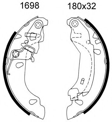 01698 BSF Wheel Suspension Control Arm-/Trailing Arm Bush