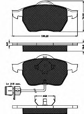 10338 BSF Brake Pad Set, disc brake