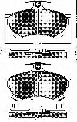 10397 BSF Brake Pad Set, disc brake