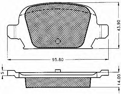 10579 BSF Brake Pad Set, disc brake