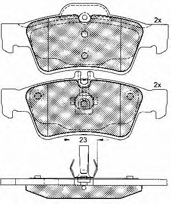 10793 BSF Brake Pad Set, disc brake