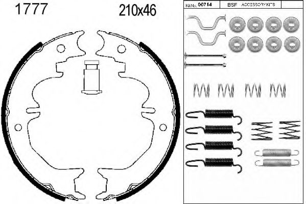01777K BSF Brake System Brake Shoe Set, parking brake