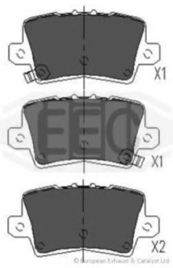 BRP1511 EEC Brake Pad Set, disc brake