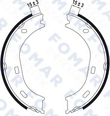 FO 0160 FOMAR+FRICTION Тормозная система Комплект тормозных колодок, стояночная тормозная система