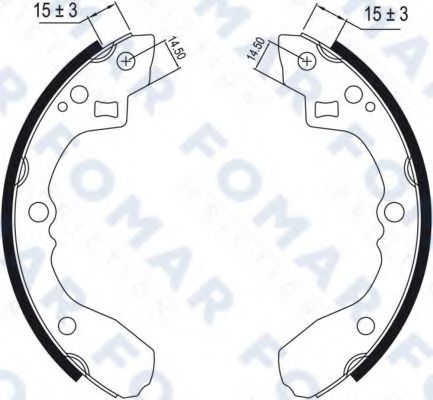 FO 0464 FOMAR+FRICTION Brake Shoe Set