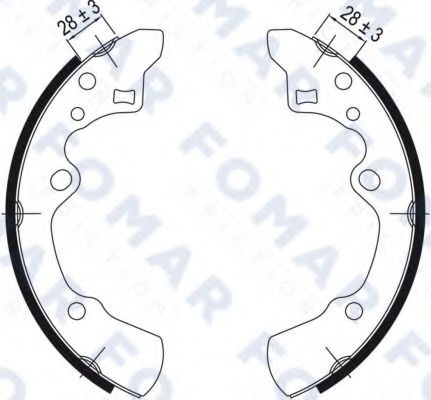 FO 0525 FOMAR+FRICTION Brake System Brake Shoe Set