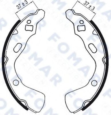 FO 0527 FOMAR+FRICTION Brake System Brake Shoe Set