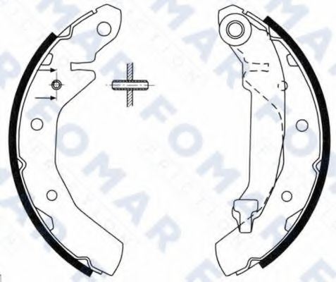 FO 0709 FOMAR+FRICTION Brake System Brake Shoe Set