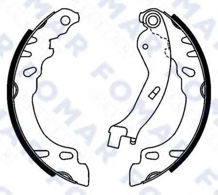 FO 0828 FOMAR+FRICTION Brake System Brake Shoe Set