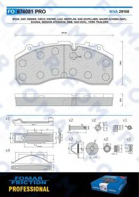 FO 674081 FOMAR+FRICTION Wheel Suspension Wheel Bearing Kit