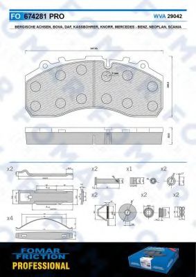 FO 674281 FOMAR+FRICTION Wheel Suspension Wheel Bearing Kit