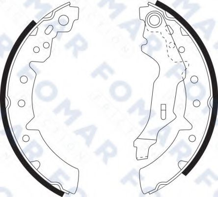 FO 9075 FOMAR+FRICTION Brake Shoe Set
