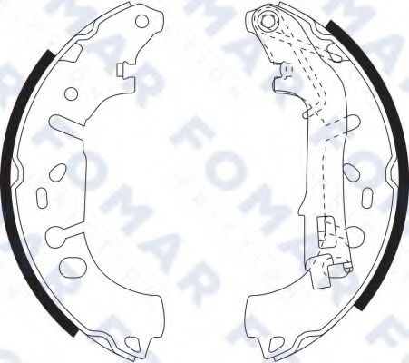 FO 9080 FOMAR+FRICTION Brake System Brake Shoe Set
