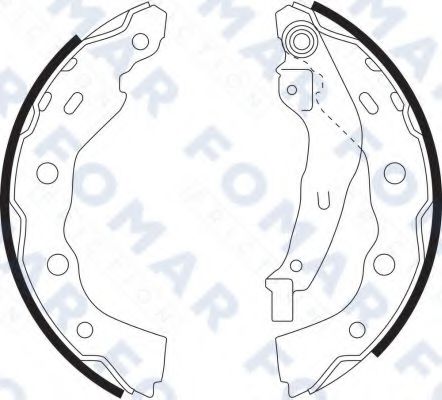 FO 9081 FOMAR+FRICTION Brake System Brake Shoe Set